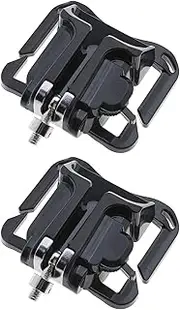 2pcs Metal Camera Waist Belt Holder Camera Belt Clip Fast Loading for DSLR Camera 1/4 Inch Thread 110x85mm Bearing Capacity 20KG Black