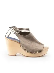 Taupe Suede Platform Sandals