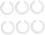 GLEAVI 6pcs Lampshade Adapter Ring: E27 to E14 Plastic Shade Reducer Washer for E27 Lamp Holder Conversion Replacement Parts Supplies