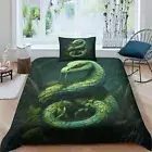 Printing Snake Duvet Cover Sets,Wild Animals Bedding Single With Zip And