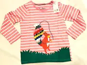 Mini Boden Squirrel Applique Shirt NWT New 4-5