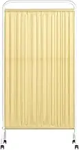 Clinic Privacy Screen,Folding Room Divider with Wheels,Single Panel Standing Door Partition,6Ft High Freestanding Temporary Wall Partition,Yellow