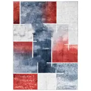Solaris Red Ash 160x220cm Red Grey Rug