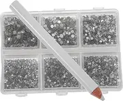 Nail Stones Flatback Glass Beads Craft Gems Bling Rhinestones for Nails Art Decorations 1 Set