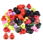 22mm Cord Locks Set, 50 Pack Multicolor Ball Spring Toggle Stopper