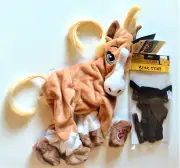 Build a Bear Tan Palomino UNSTUFFED Horses & Hearts Riding Club w/ Saddle Bridle