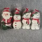 NOS VTG 1980s 5" Kmart Christmas Santa Coca Cola Bear Snowman Figure Wax Candles
