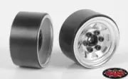 RC4WD Z-W0263 Stamped Steel 1.0" Stock Beadlock Wheels (Chrome) Gelande II