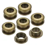7mm(2/7 Inch) Brass Hole Eyelets, 6 Pcs Arc Surface Grommets, Bronze