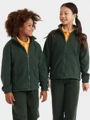 Kids Polar Fleece School Jacket - Bottle Green