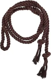 [PACKOVE] Long Braided Cotton Waist Rope with Decorative Tassels Versatile Medieval Style Waist Belt for Dresses Pants Handwoven Rope with Faith Inspired Design and Unique Religious Emblems