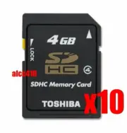 10x Toshiba 4GB SD SDHC Class 4 Memory Card Bulk Package Lot of 10pcs AU