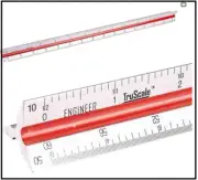 Triangular Engineering Scale Aluminum Ruler for Architects Engineers and Student