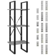 vidaXL Book Cabinet Bookshelf Storage Rack Bookcase with Metal Frame Wood vidaXL