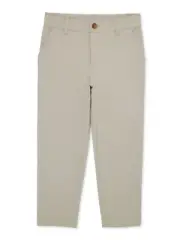 Wonder Nation Boys School Uniform Flat Front Pants, Size 14 Khaki --Y4--