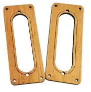 2pc. Laser-cut Single-Coil Pickup Cover Rings - Genuine Mahogany