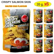 6 packs Snacks Crispy Salom Skin Salted Egg Flavor Good Taste Camping / Size 20g