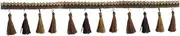 Hellery Long Fringe Trim,Polyester Tassel,Tassel Lace Trim,Polyester Fringe for DIY Sewing, Brown