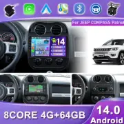 Car Stereo GPS Navi For Jeep Compass Patriot 2010-16 Android 14 Car Play 4G+64GB