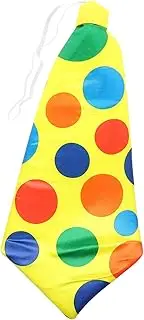 [Healvian] Giant Dots Clown Necktie Cosplay Accessory for Stage Performances Durable Satin Material Fits Adults Teens for Parties Theme Events