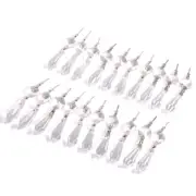 20PCS Clear Crystal Chandelier Prisms Icicles Octagon Bead Replacement Parts