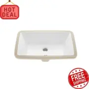 Voltaire 21 in. Rectangular Undermount Bathroom Sink in Glossy White NEW