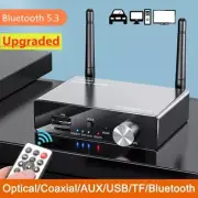 Bluetooth 5.3 Transmitter Receiver Stereo Low Latency AUX 3.5mm Optical Wireless