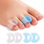 1pair Silicone Toe Straightener Toe Separator Corrector Single Loop Toe Spacer-