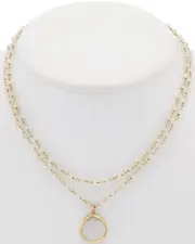 Rachel Reinhardt 14K Over Silver Moonstone & Chalcedony Necklace