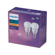 Philips B35 E14 LED 470Lm Warm White 5W Fancy Round - 2 Pack