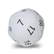 [Ultra Pro] Jumbo D20 Dice Plush (White and Black)