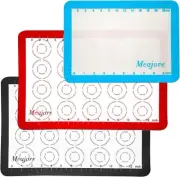 Silicone Baking Mat Set of 3, 2 Large Baking Mat (10"X15"), 1 Quarter Sheets