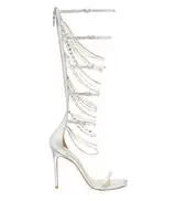 NUDIST PEARLDROP GLADIATOR 110 SANDAL in SILVER for Women