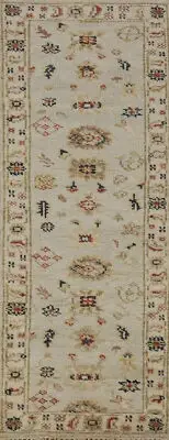Handmade Oushak Indian Hallway Runner Rug Wool Carpet 2x8 ft