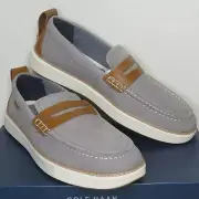 Cole Haan Cloud Weekend 2.0 Penny Loafer Grey Nubuck C33557 Men Size 12M NIB