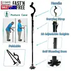 Foldable Walking Stick Lightweight Aluminium Adjustable Posture Correcting Cane