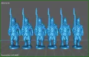 28mm Neapolitan army inf rgt elites1859-61 marching - 6 Minis