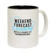 Weekend Forecast Snowboarding Coffee Mug Cup snowboard board snow gift present