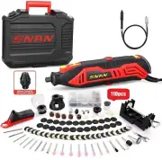 Rotary Tool Kit with MultiPro Keyless Chuck and Flex Shaft - 110pcs Accessories