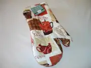 New! Mocha Coffee Pot Coffee Cup Tea Pot Oven Mitt Kitchen Cotton Oven Mitt