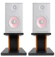 Rockville 8” Wood Studio Monitor Speaker Stands For Gemini SR-8 Monitors