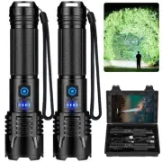 Rechargeable Flashlights 3000 High Lumens, Super Bright LED Flashlight 2 Pack...