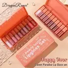Dragon Ranee 10-Color Lip Glaze Set – Moisturizing Orange Tint Lip Gloss Kit.