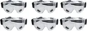 Premium Safety Goggles Glasses Eye Protection Sealed Design Flexible Frame 6pk