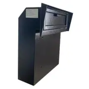 Rainproof Heavy Duty Mailbox Door Drop Box, Black With Weatherproof Key-lock