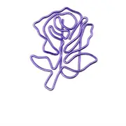 10Pcs/box Purple Rose flower Shape Paper Clips Escolar Bookmarks Photo Memo Ticket Clip Stationery School Supplies Gifts