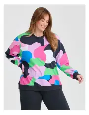 [Taking Shape] Cotton Floral Refresh Sweatshirt Print
