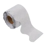 2.3"32.8ft Bulletin Board Border Scalloped Trim Strip for Classroom Shiny Silver
