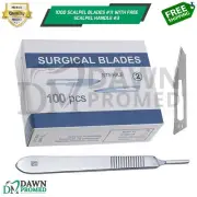 1000 Sterile Surgical Blades #11 W/BP Scalpel Handle #3 Medical ENT German Grade