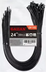 Long Zip Ties Heavy Duty 24 Inch, Large Zip Ties with 200 Lbs Tensile Strength,